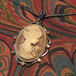 Beautiful jeweled cameo necklace